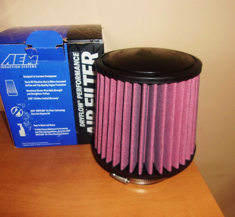 Спортен филтър AEM, отвор 89мм, нов, промо цена!
