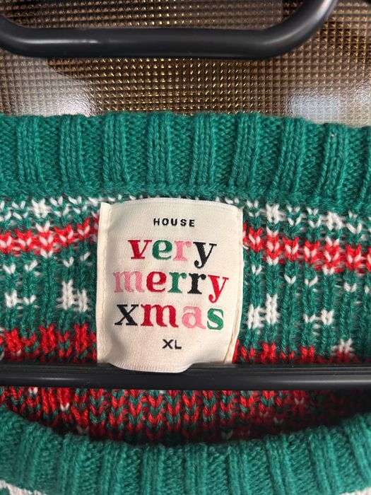 Дамски коледен пуловер - XL