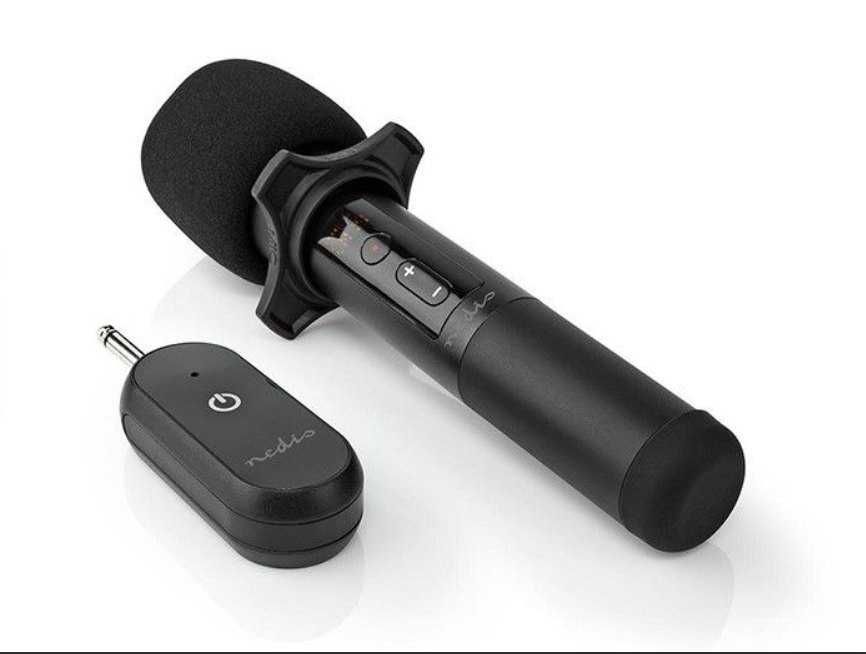 Безжичен микрофон Nedis, 20 канала, 10 часа автономност, Приемник