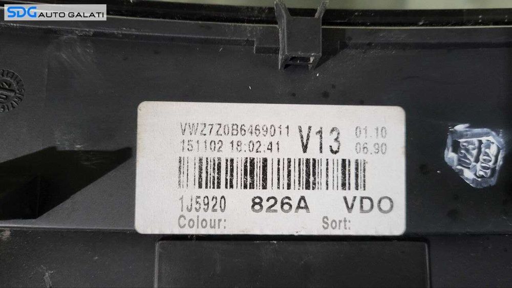 Kit Pornire ECU Calculator Motor Ceas Ceasuri Bord Chei Cheie CIP Imobilizator Volkswagen Golf 4 1.6 BCB 1998 - 2005 Cod 036906034DR 1J5920826A [LR2388]