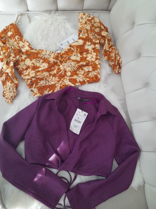 Set de 2 topuri scurte Zara mărimea M