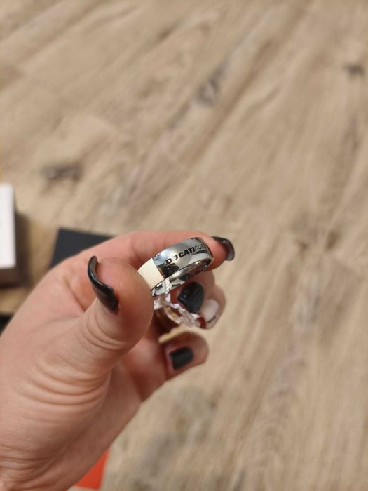 inel ducati pentru bărbați, mărimea 30, alb, inox