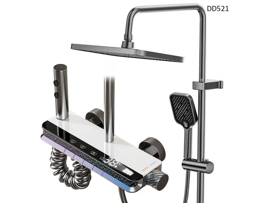 Sistem de duș de lux cu amestecător design elegant și funcționalitate