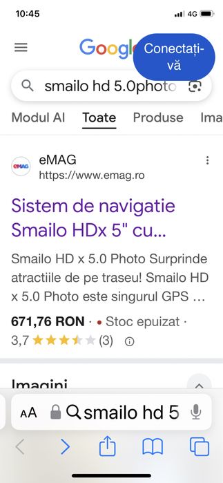 Smailo HD - Sistem de navigație cu camera foto