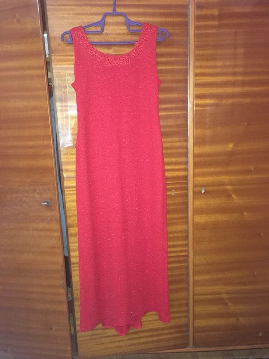 Rochie roșie lunga nunta elegantă de ocazie