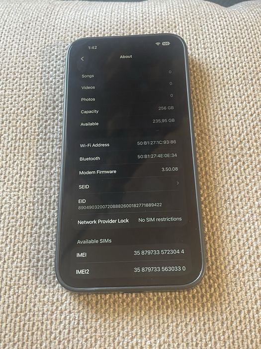 Iphone 15 Pro Max 256 gb 100% батерия