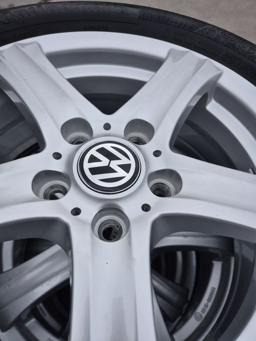Jante R 16 5x112 cu 205 55 16 Continental m+s, Golf, Passat, Skoda, audim+s