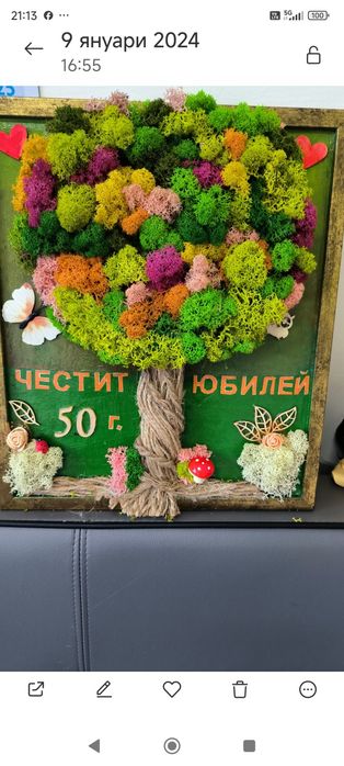 Декорации от жив скандинавски мъх