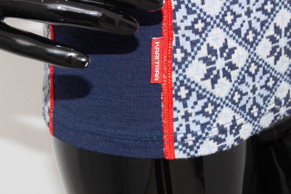 Kari Traa дамска блуза синьо сива термо бельо от мериносна вълна S