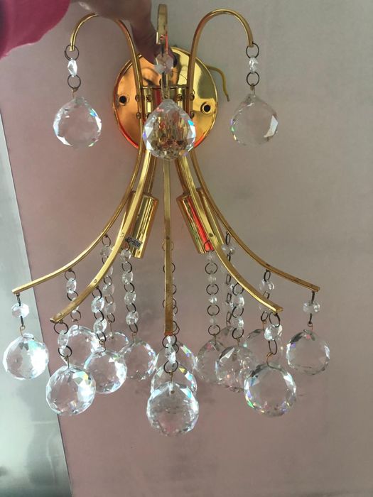 Candelabru auriu/transparent