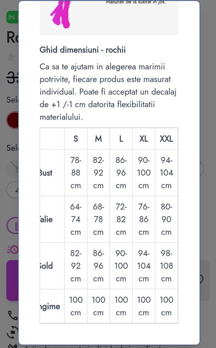 Rochie Zonia mărimea XXL