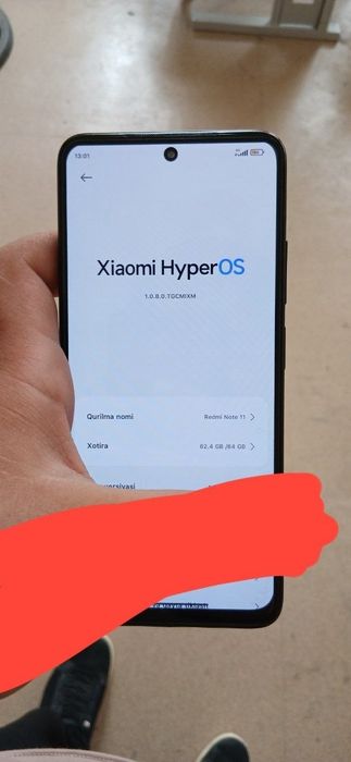 Redmi note 11  xolati:zor  MANZIL:XIIVA XOTIRA:64gb NARX:700 MING SOM