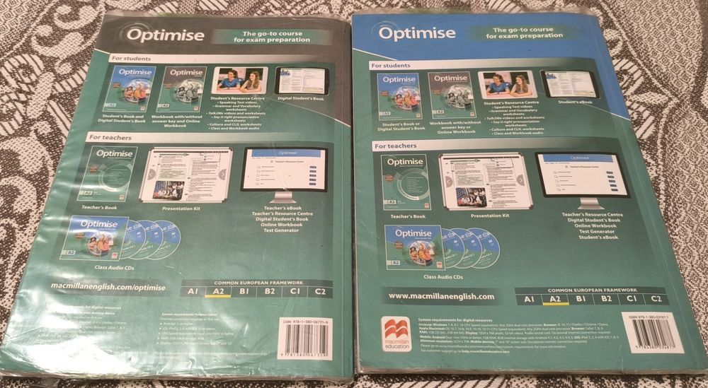 Учебники по английскому языку Optimise, уровень А2, б/у