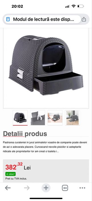 Litiera curver pet life pentru pisici top ratan