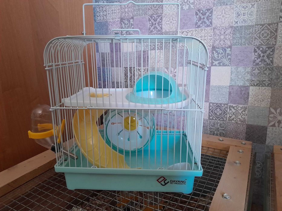 Клетка голубая для хомяков, джунгарик вподарок. Доставка,  алматы