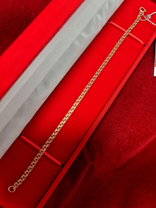 Новый золотой браслет 585 пробы 18 см