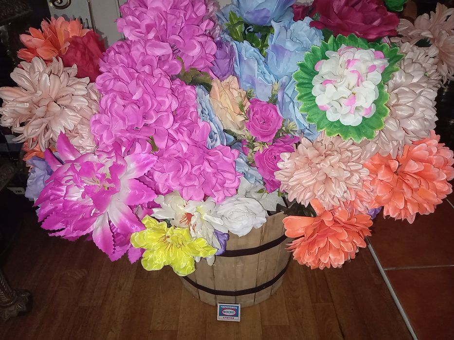 Розы Пионы . Искусственные цветы