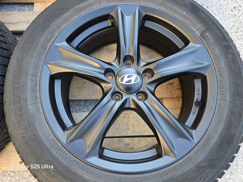 Лети джанти 17ки 5х114.3 Hyundai + зимни гуми 215/60/17 Hankook