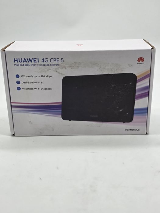 Router WiFi Huawei 4G CPE 5, 400 Mbps, Wi-Fi 6, Slot 4G Nano SIM deblocat, Conectare 128 dispozitive, Diagnosticare WiFi, SIGILAT