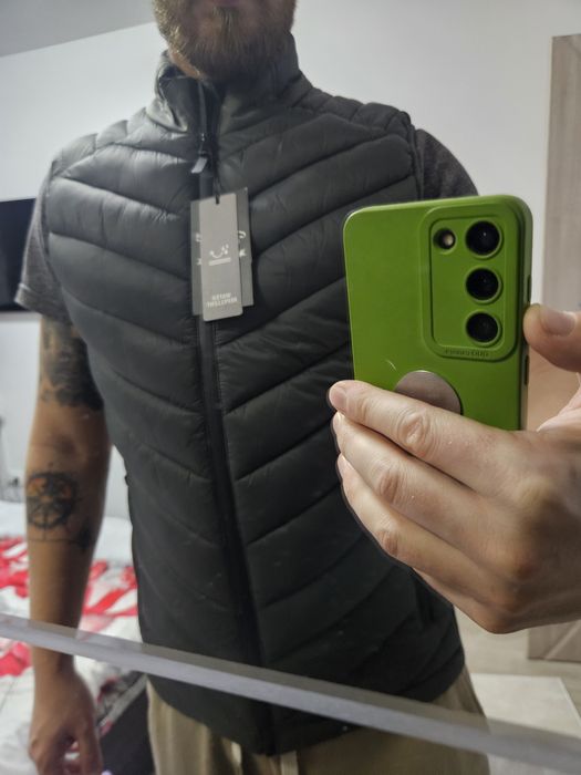 Vesta verde bărbați slim fit  Colin's