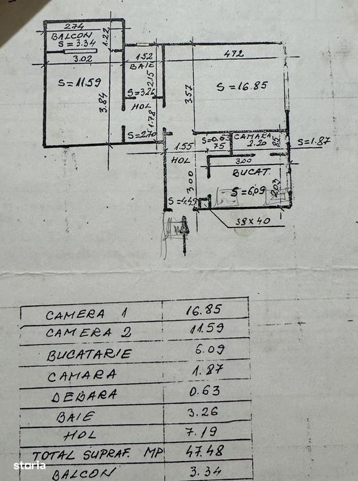 Apartament 2 camere, etaj 2 | Micro 2-zona excelenta | balcon si garaj