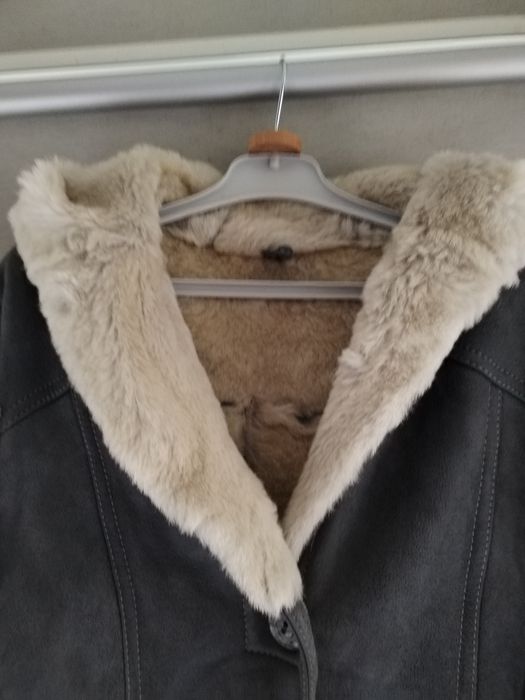 Suoer pret!Oferta!Cojoc din blana și piele naturala.