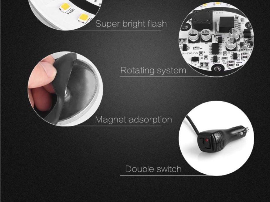 Сигнална лампа,маяк12-24V  бусове, камиони, трактори ,извън габаритни.