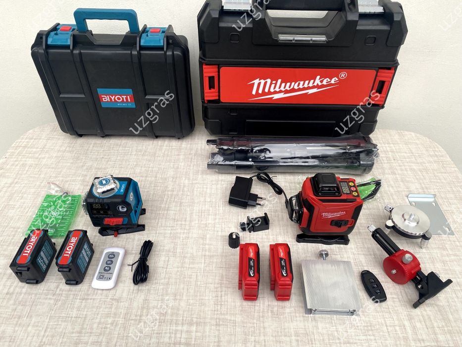 Бепул доставка лазер лазерный уровень 4D лазер новый Biyoti/ Milwaukee