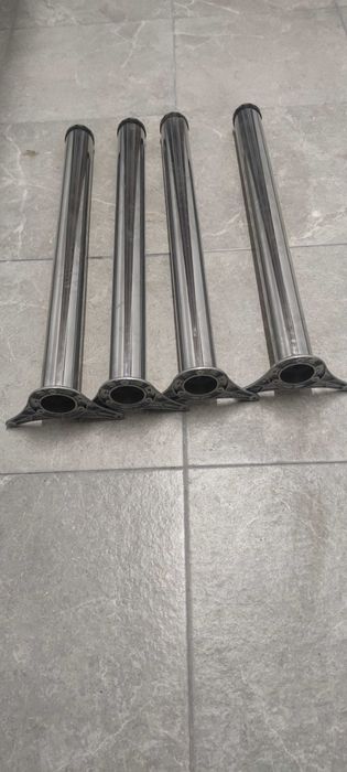 Promotie! Set de 4 Picioare metalice cromate, pentru masa sau birou