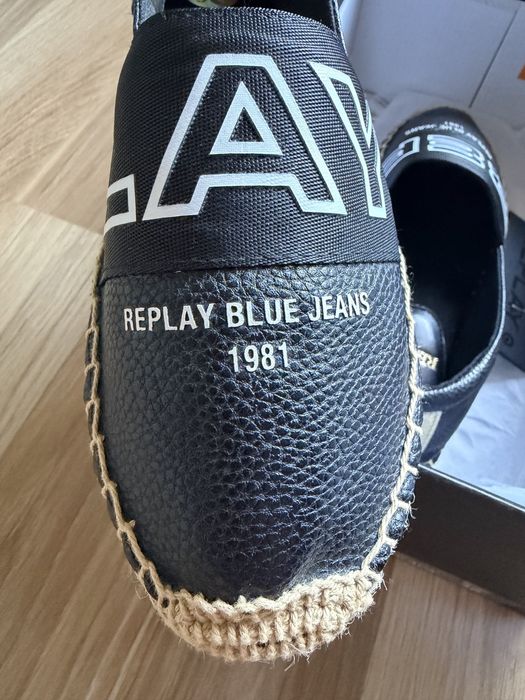 Espadrile Dama Replay Nash Rep 2 - Negre (Mărimea 36)
