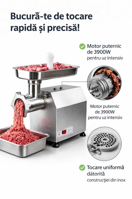 Masina de tocat carne profesionala 3900W inox !