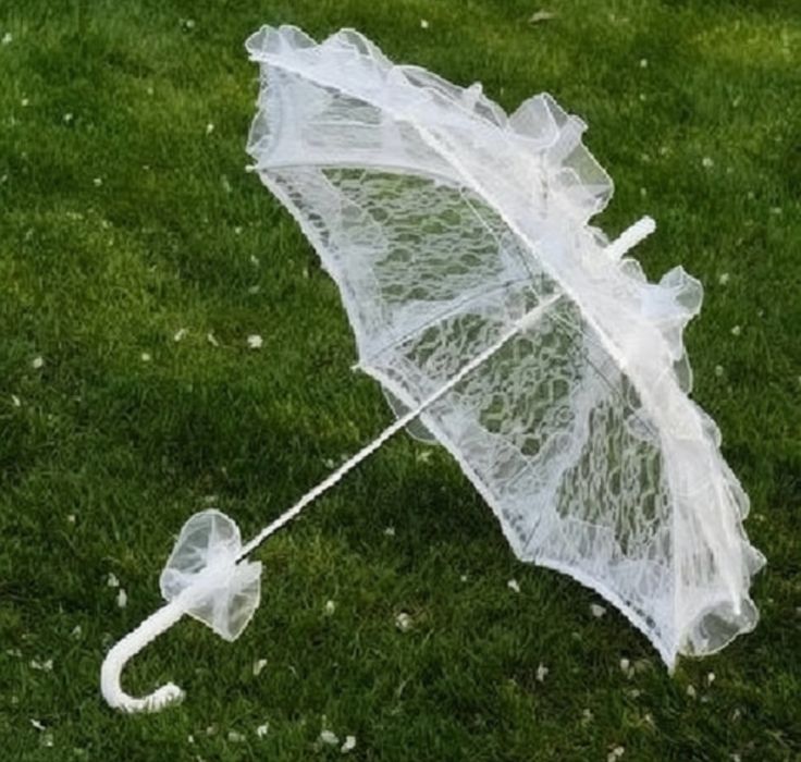 Зонт. Детский. Белый кружевной зонтик