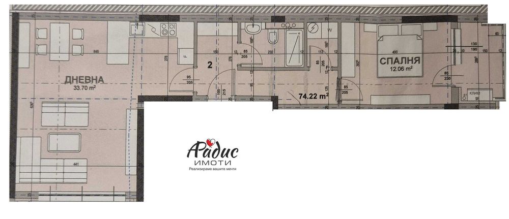 Продава се Двустаен апартамент в Стара Загора, Център - 92 кв.м за 1078 €/кв.м - Снимка #3