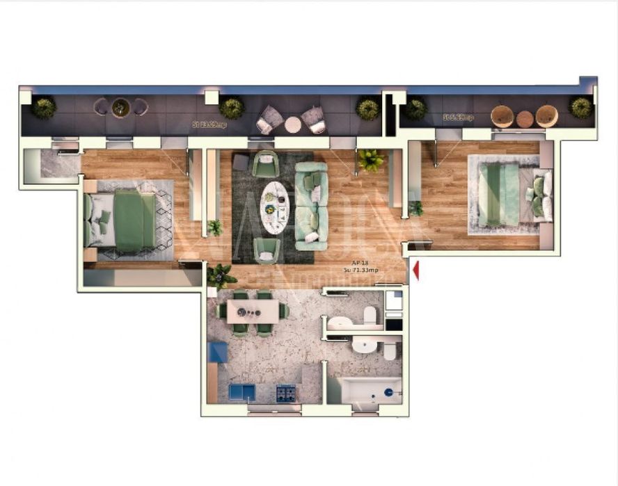 Apartament 3 camere de vanzare in Marasti, Cluj Napoca — fotografia 3