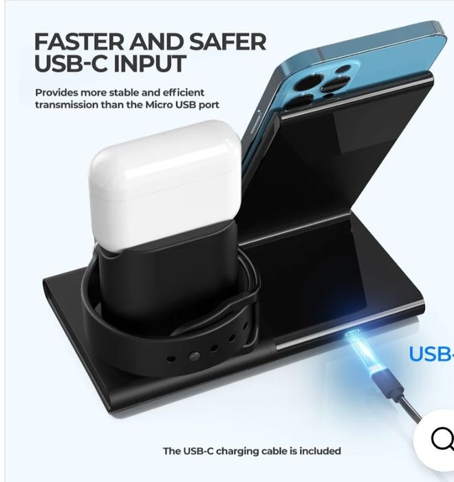 Încărcător wireless 3-in-1