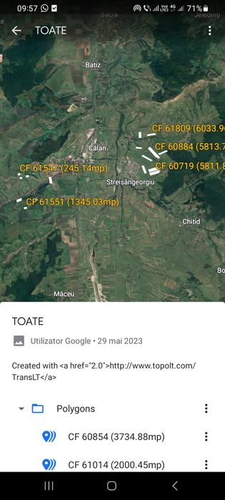 Tetrn extravilan agricol de arendat in Calan si imprejurimi in Hunedoara