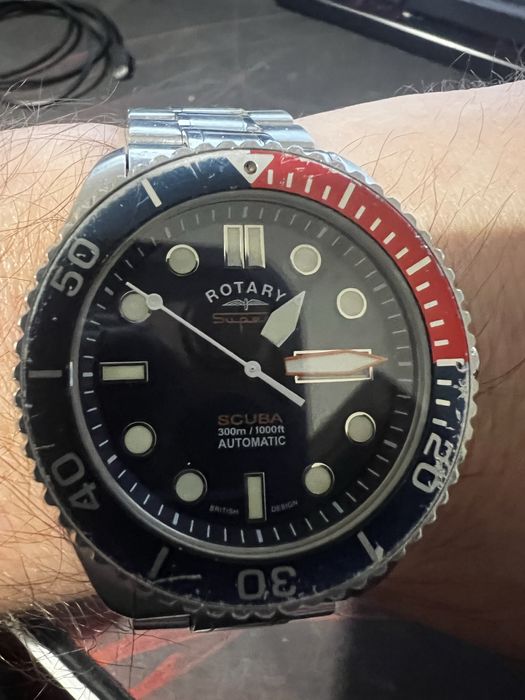 Ceas Automatic Rotary Super 7 Scuba „Pepsi” – Diver 300m, Geam Safir
