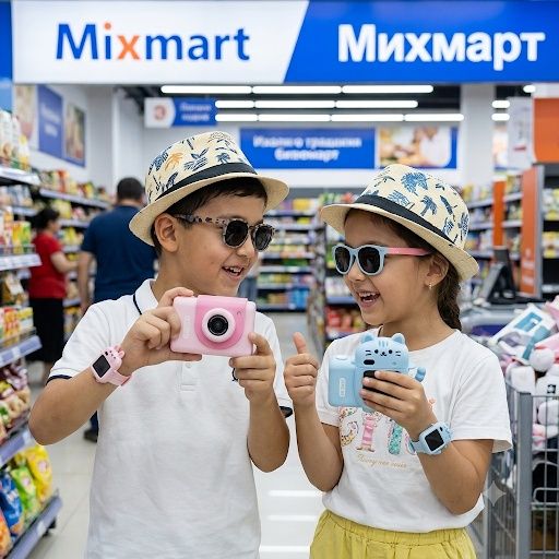 Bolalar uchun interaktiv fotoapparat va aqlli soat to'plami Kitty