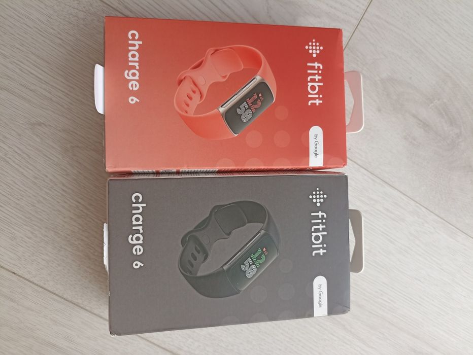 Bratara fitness Fitbit Charge 6,  Negru Portocaliu