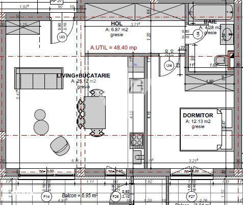 Apartament nou 2 camere etaj 3 balcon si debara - zona Doamna Stanca — fotografia 3