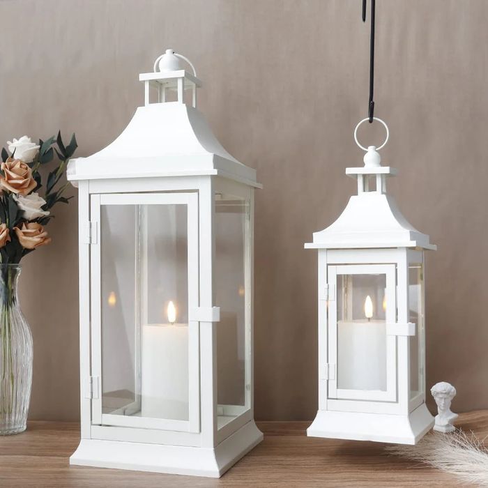 Set 2 felinare albe, elegante