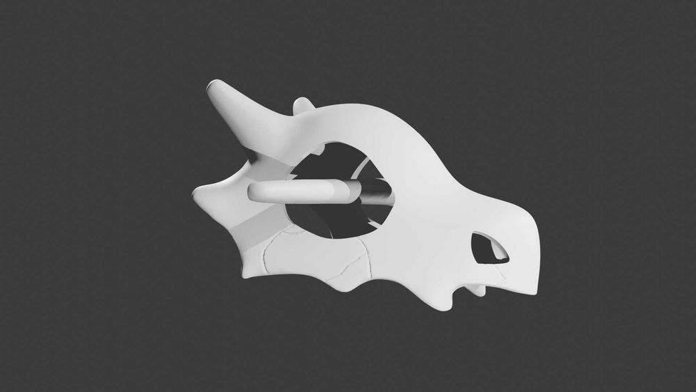 Agrafă de păr cu craniu Cubone