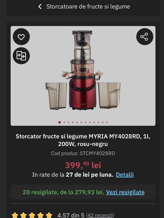 Storcator fructe  Myria