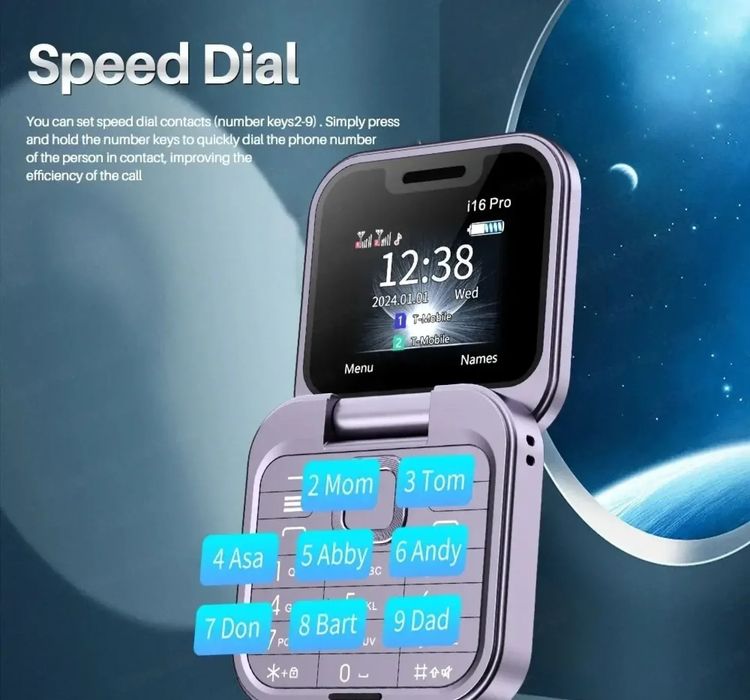 Сгъваем телефон i16 Pro Dual SIM 2G