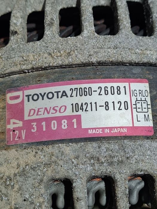 Alternator Toyota Rav 4 IV 2.2 Diesel 2012 - 2015 150CP 2200CC 2ADFHV 2ADFTV (841) ...