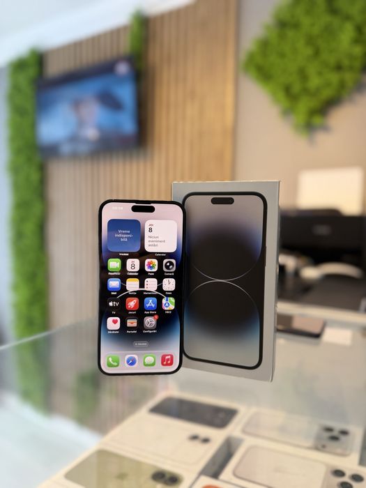 **ATS GSM**iPhone 14  Pro Max 128GB Black/Baterie90%/Fact+Gar 12 luni