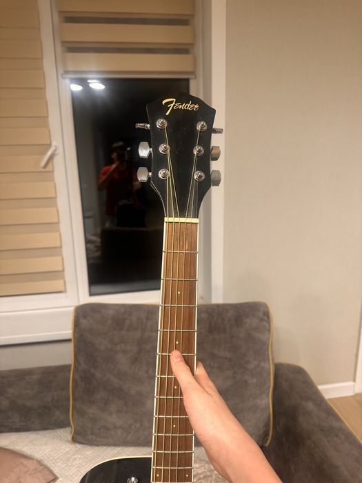 Гитара Fender FA-125CE BLK в хорошем состоянии