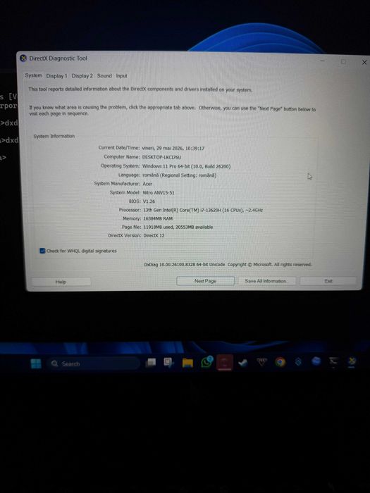 Laptop Gaming Acer Nitro V 15 i7-13620H, RTX 4060 8GB, 16GB DDR5, 144Hz