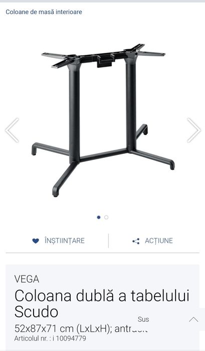 Picioare metalice pentru mese bistro