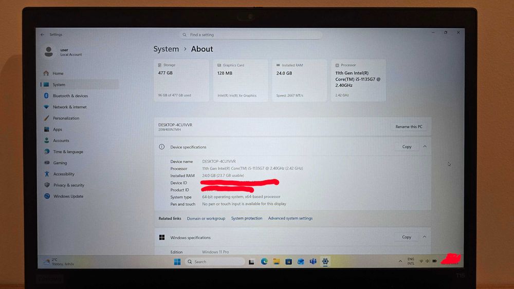 Продавам Lenovo ThinkPad T15 Gen2 перфектен